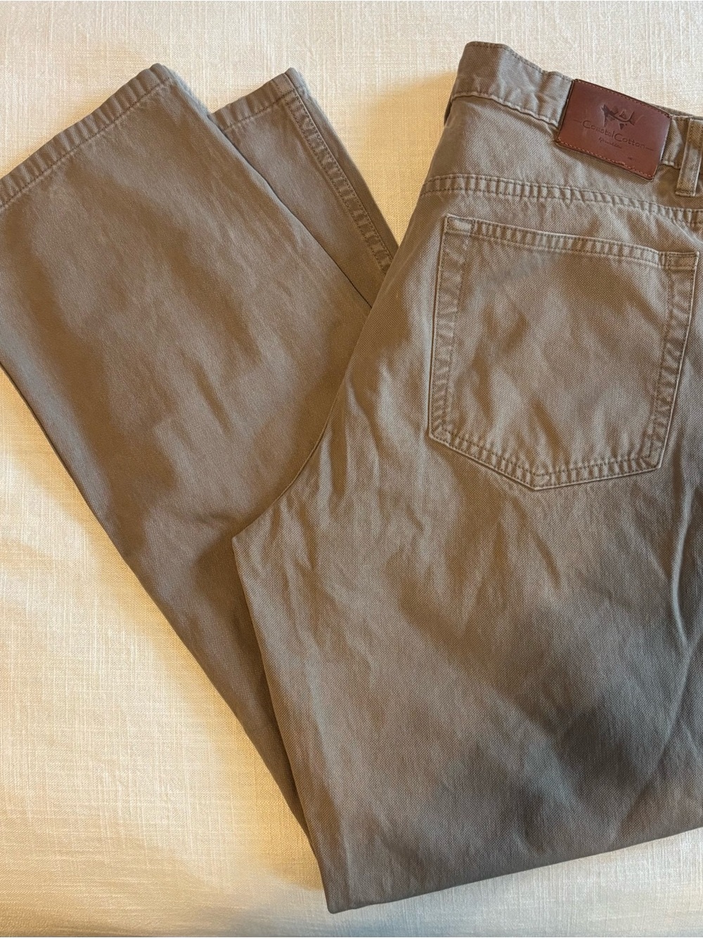 Relaxed Fit Men's Jeans in Taupe by Polo Ranch